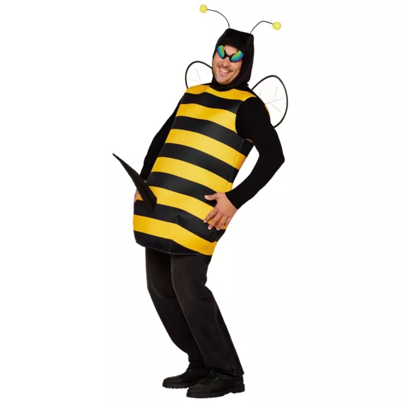 Adult Bee Stinger Costume BLACK AND YELLOW ONE SIZE FITS MOST