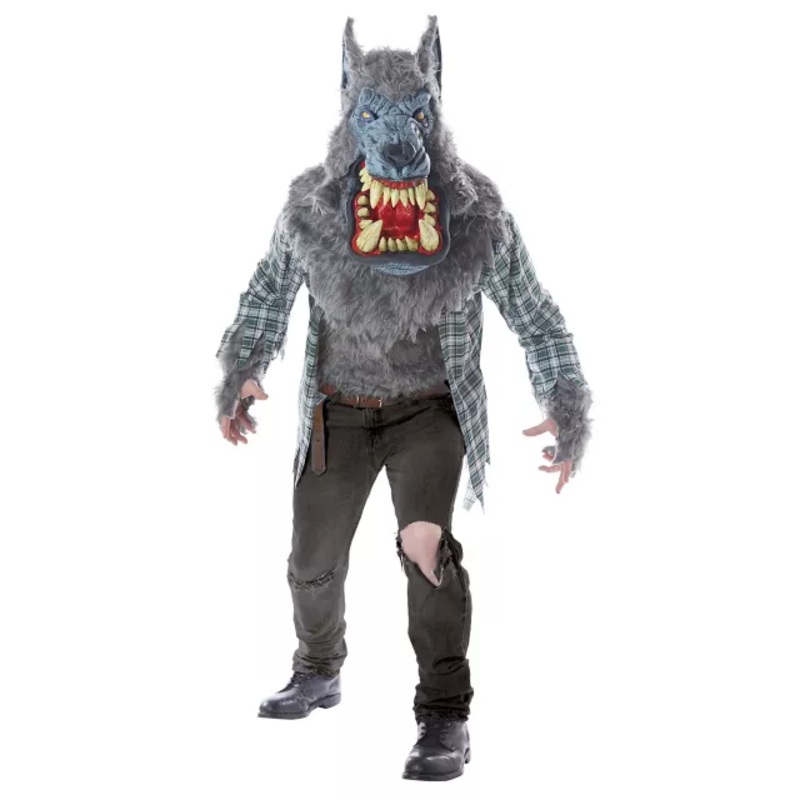 Adult Big Head Werewolf Costume MULTI-COLOR ONE SIZE FITS MOST