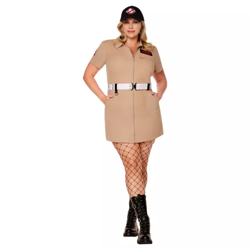 Adult Ghostbusters Dress Plus Size Costume TAN 1X