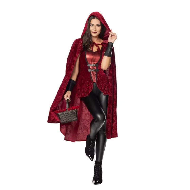Adult Mysterious Red Riding Hood Costume RED ADULT SMALL