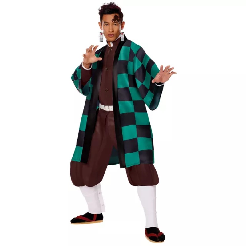 Adult Tanjiro Costume - Demon Slayer MULTI-COLOR ADULT SMALL