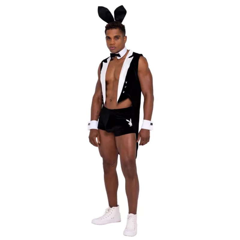 Adult Tuxedo Playboy Bunny Costume BLACK ADULT SMALL