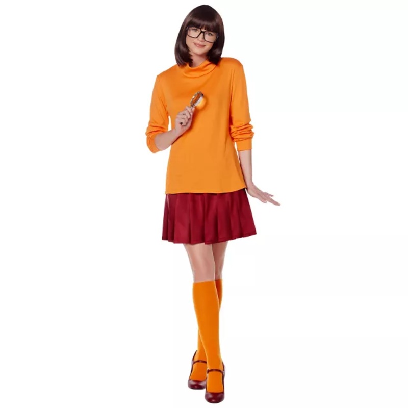 Adult Velma Costume - Scooby-Doo ORANGE ADULT EX SMALL