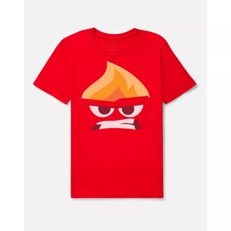 Anger T Shirt - Inside Out 2 RED ADULT SMALL