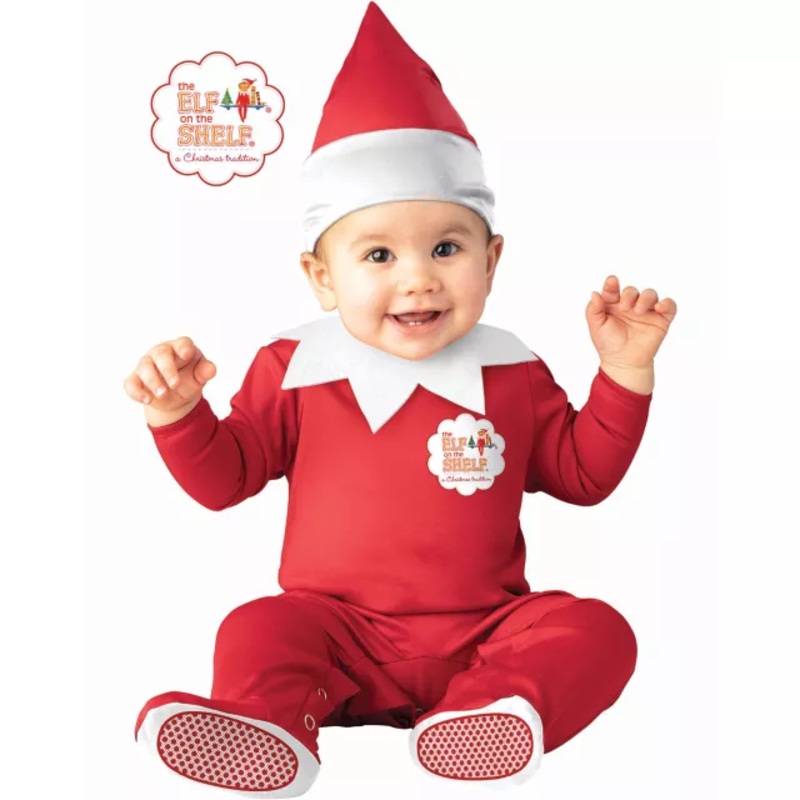 Baby Elf on the Shelf Costume RED AND WHITE 0 TO 6 MONTHS