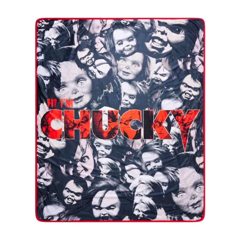 Chucky Heads Fleece Blanket MULTI-COLOR 60 IN X 50 IN