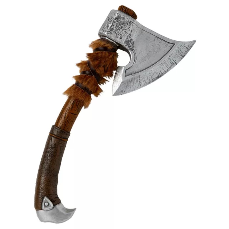 Faux Fur Viking Axe BROWN