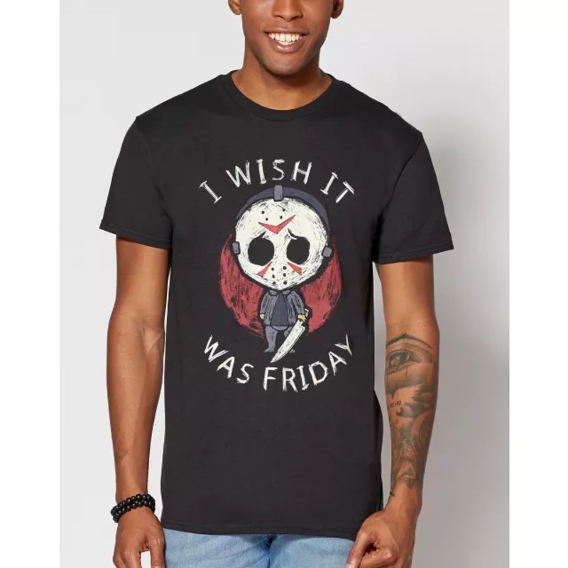 I Wish It Was Friday Jason Voorhees T Shirt - Friday the 13th BLACK ADULT SMALL