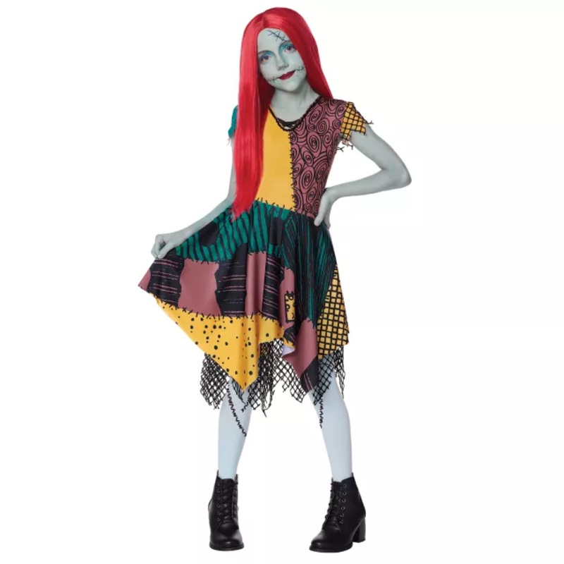 Kids Sally Costume - The Nightmare Before Christmas MULTI-COLOR CHILD EXTRA SM