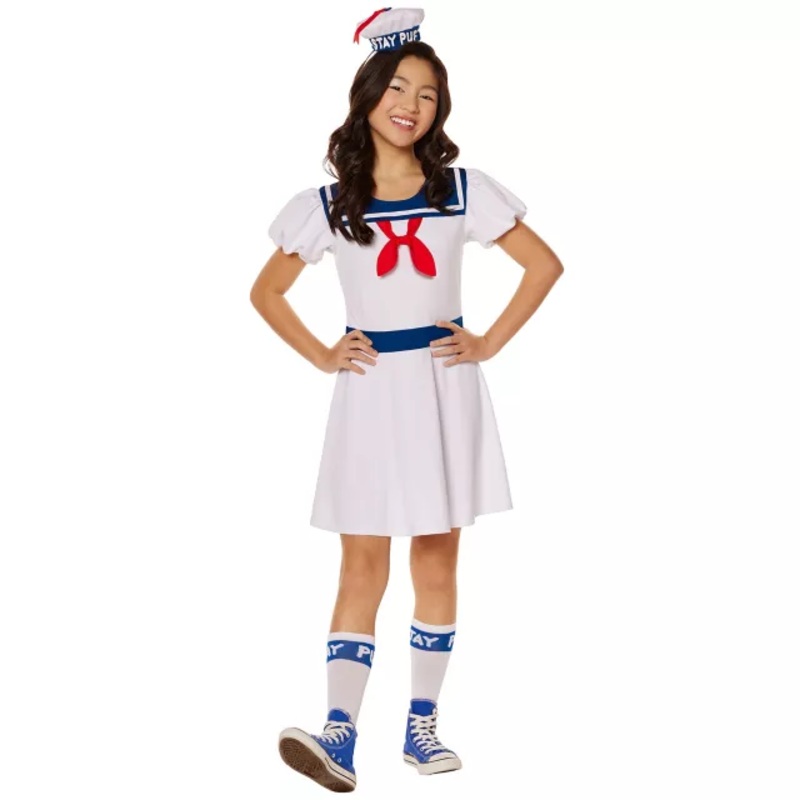 Kids Stay Puft Dress Costume - Ghostbusters BLUE / WHITE CHILD SMALL