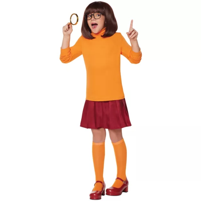 Kids Velma Costume - Scooby-Doo RED/YELLOW CHILD EXTRA SM