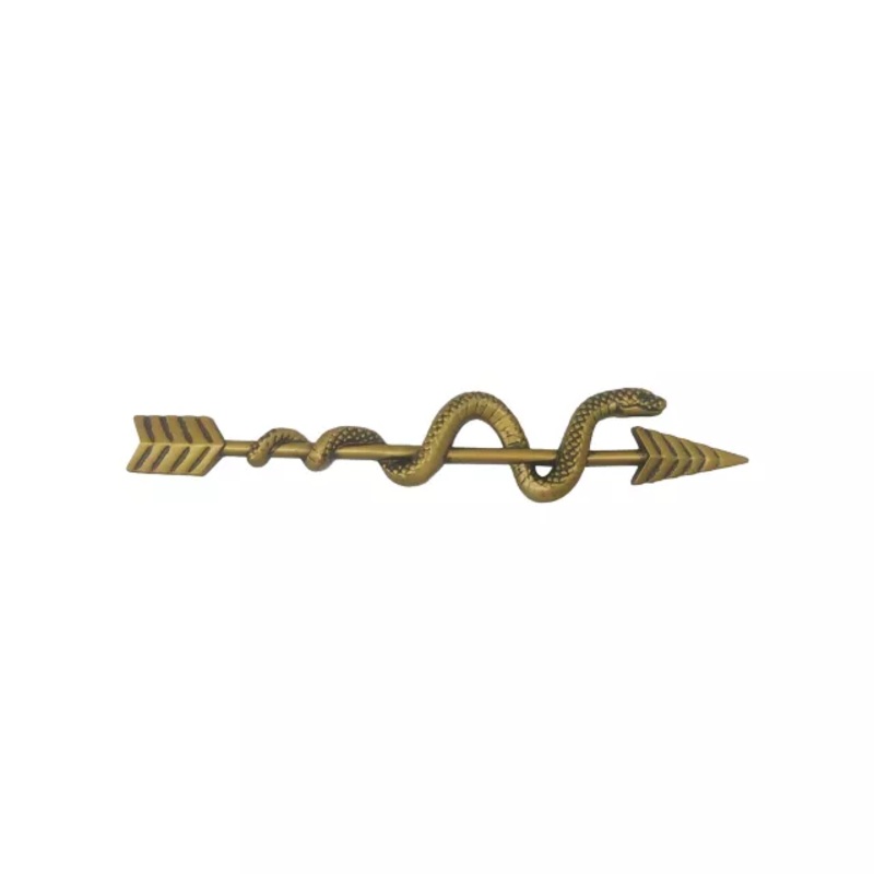 Medusa Golden Snake Arrow Sign GOLD 8 INCHES