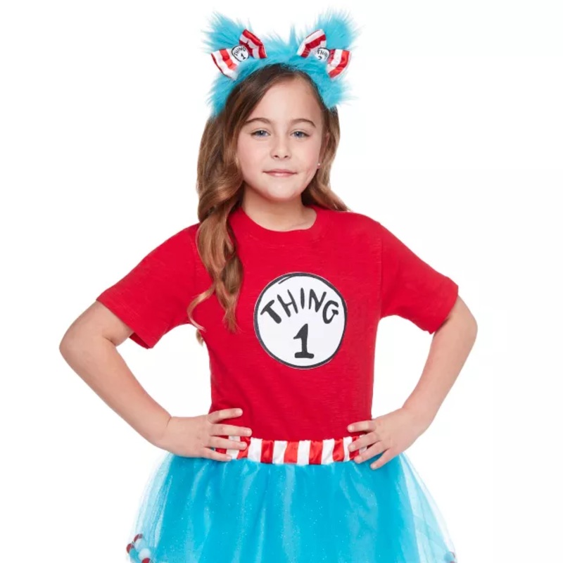 Thing 1-5 Glitter Patches - Dr. Seuss RED / BLUE