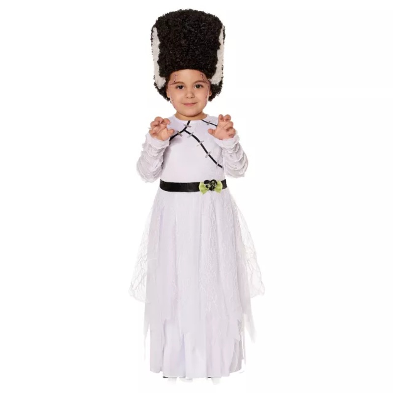 Toddler Bride of Frankenstein Costume - Universal Monsters WHITE 2T