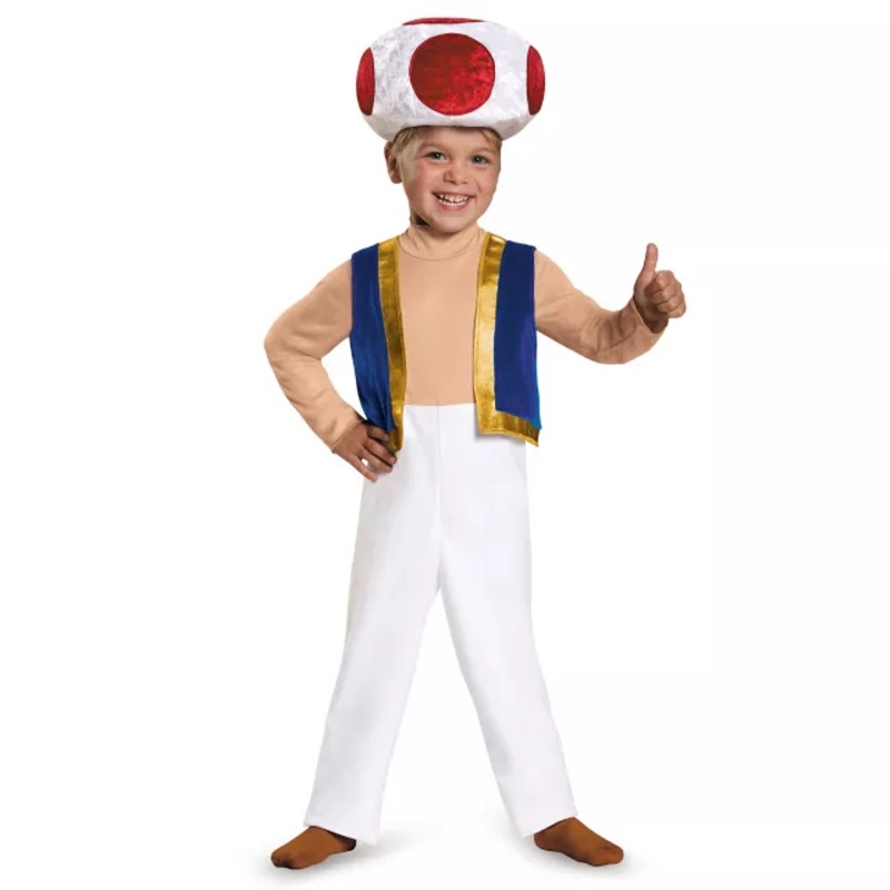 Toddler Toad Costume - Mario Bros. WHITE 2T