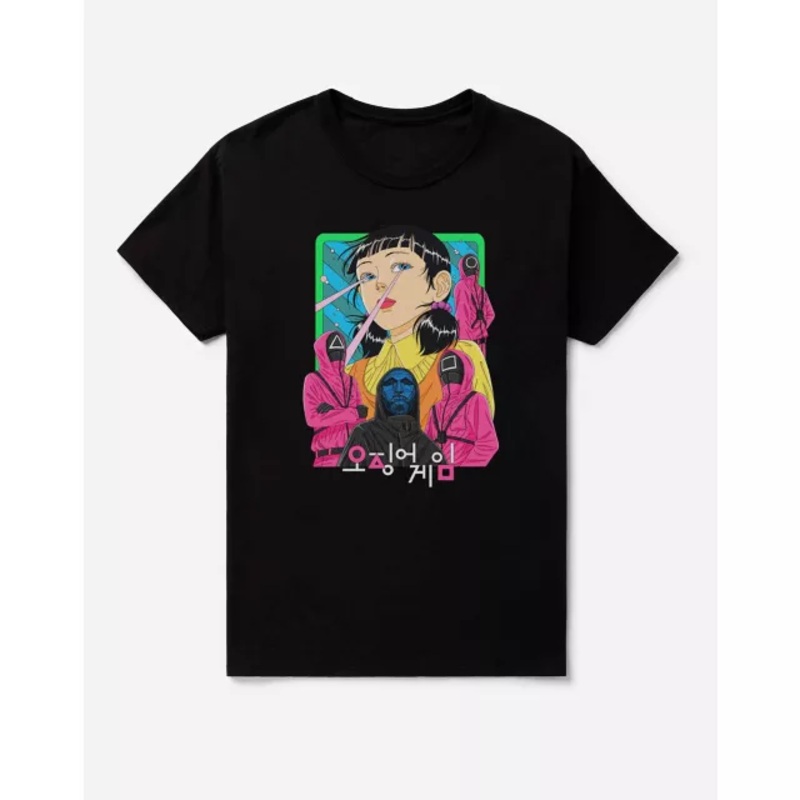 Young-hee Motion-Tracking Eyes T Shirt - Squid Game BLACK ADULT SMALL
