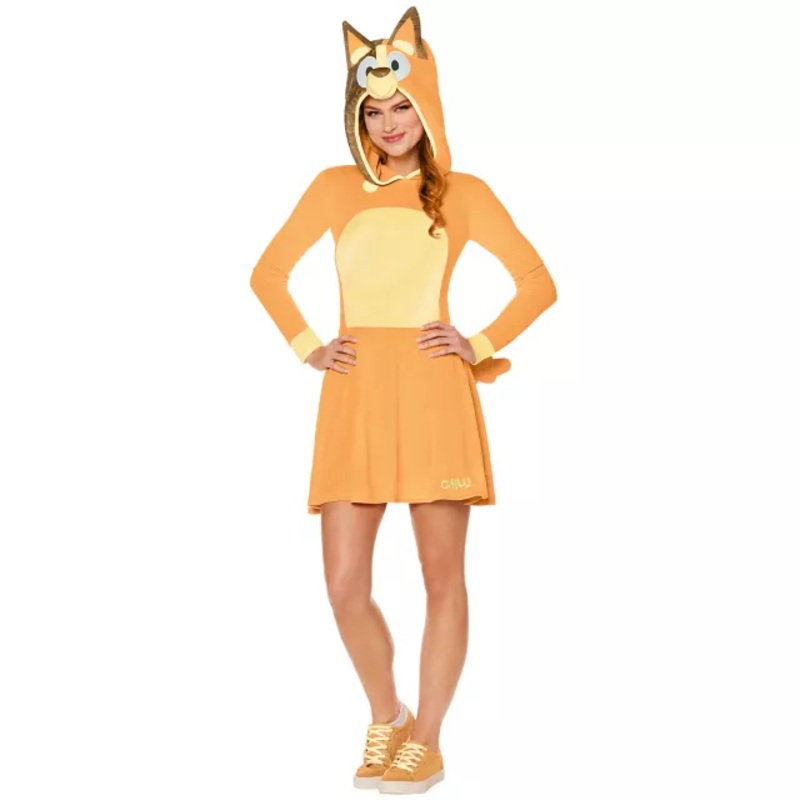 Adult Chilli Dress Costume - Bluey ORANGE ADULT EX SMALL