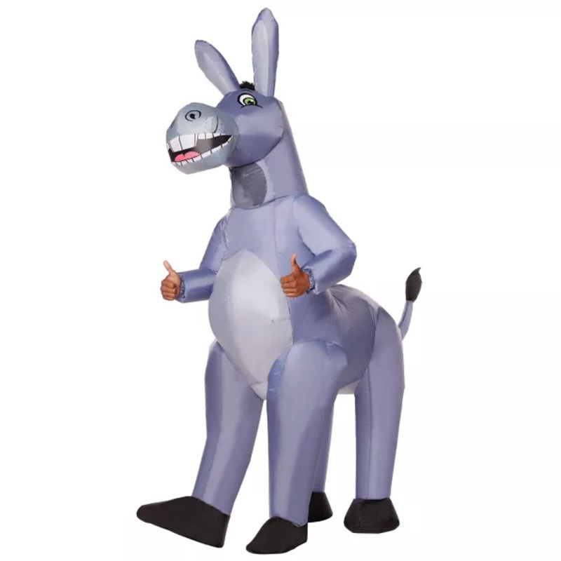 Adult Donkey Inflatable Costume GRAY ONE SIZE FITS MOST