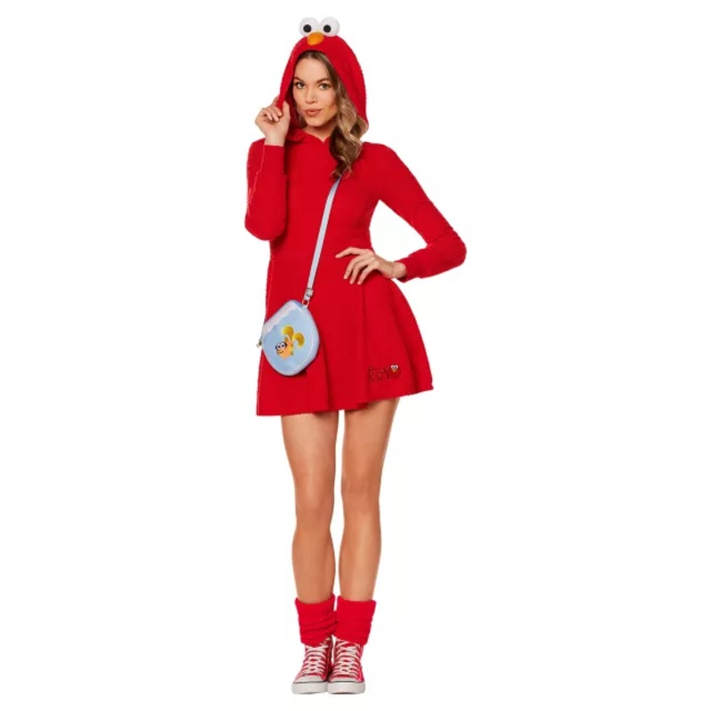 Adult Elmo Dress Costume - Sesame Street RED ADULT SMALL