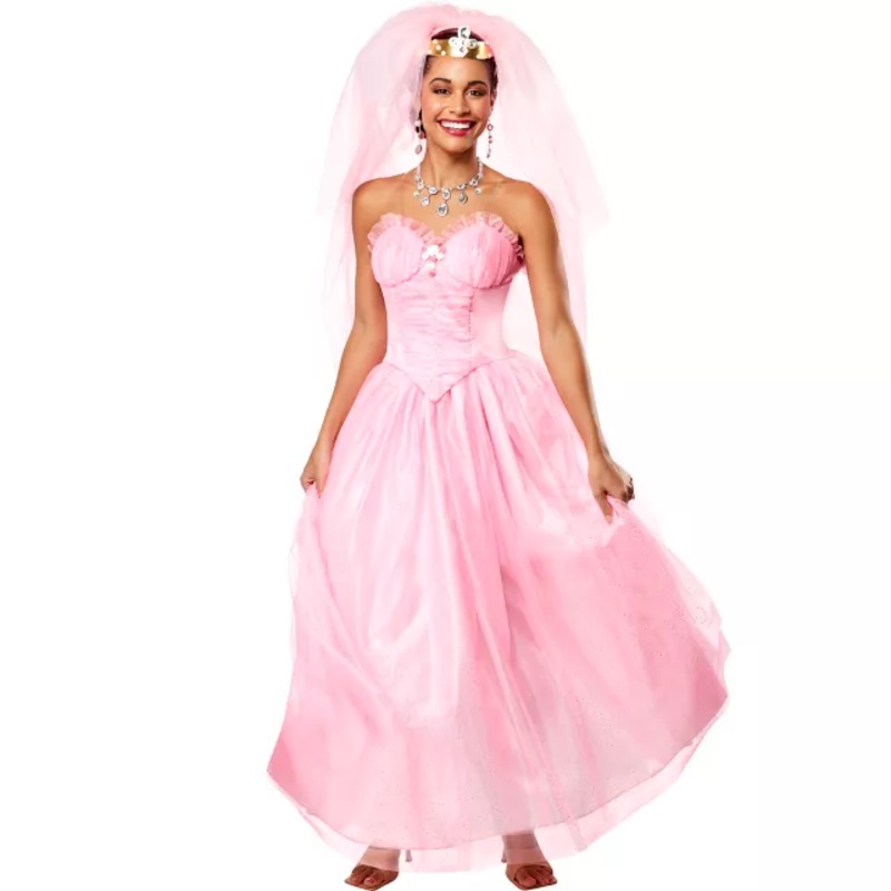 Adult Lisa Wedding Dress Costume - Coming to America PINK ADULT SMALL