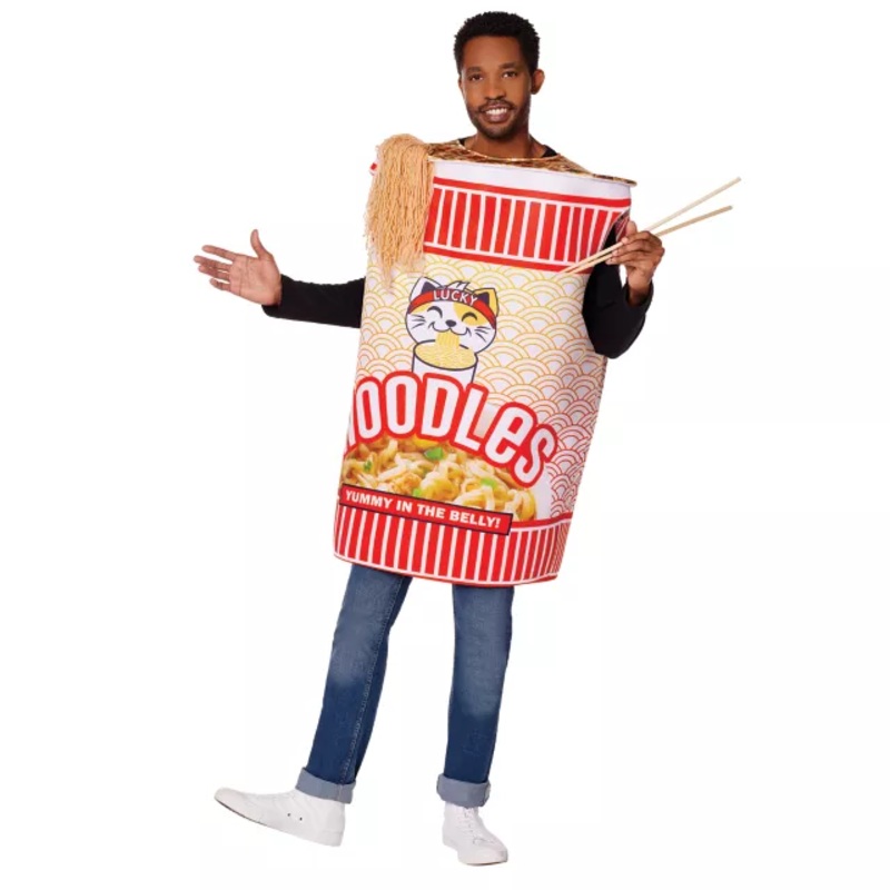 Adult Lucky Noodles Costume WHITE ONE SIZE FITS MOST
