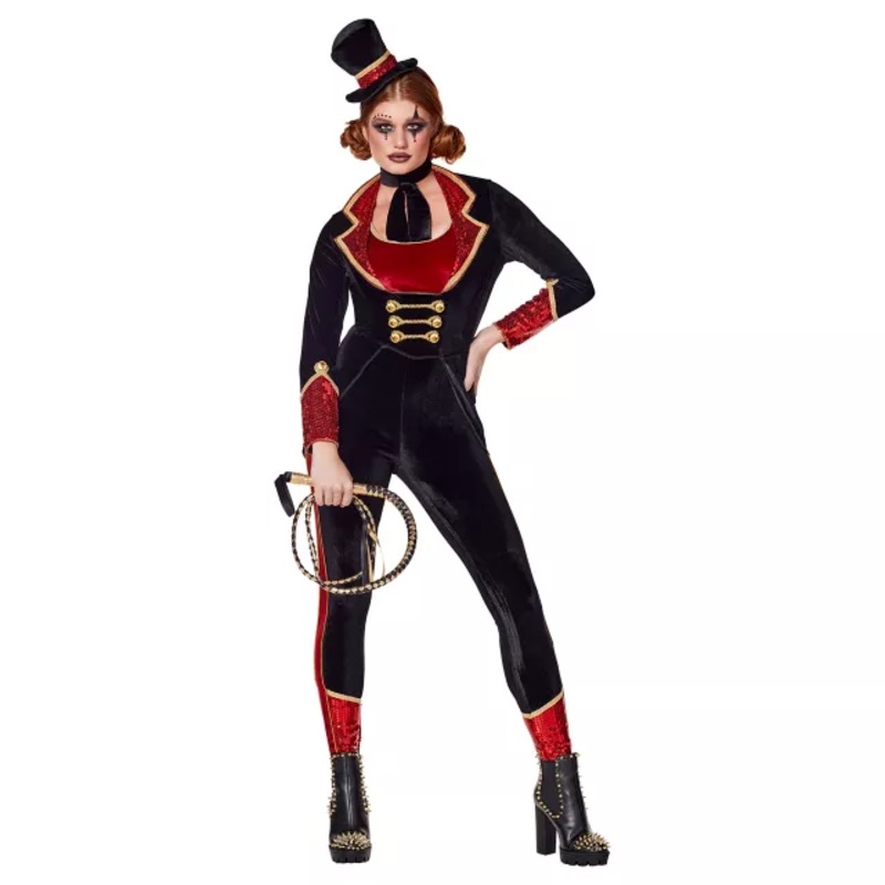 Adult Star of the Show Ringmaster Costume BLACK AND RED ADULT SMALL