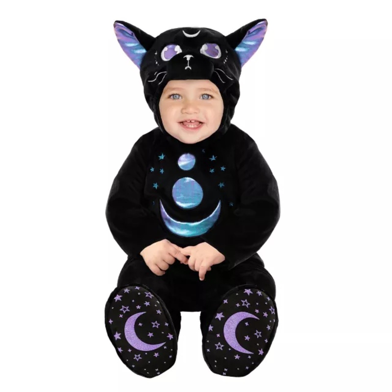 Baby Celestial Cat Costume BLACK 0 TO 6 MONTHS