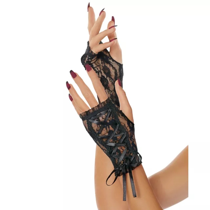 Black Lace Glovettes BLACK ONE SIZE FITS MOST