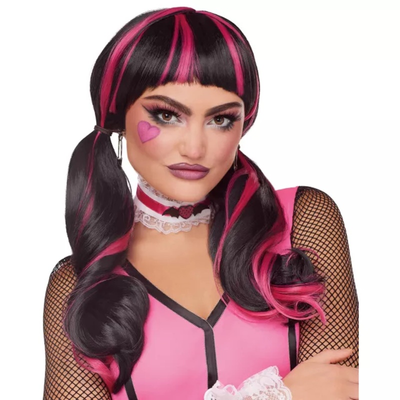 Draculaura Wig - Monster High BLACK AND PINK ONE SIZE FITS MOST