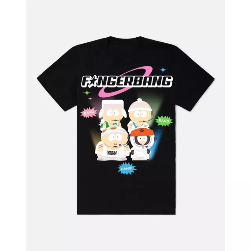 Fingerbang T Shirt - South Park BLACK ADULT SMALL