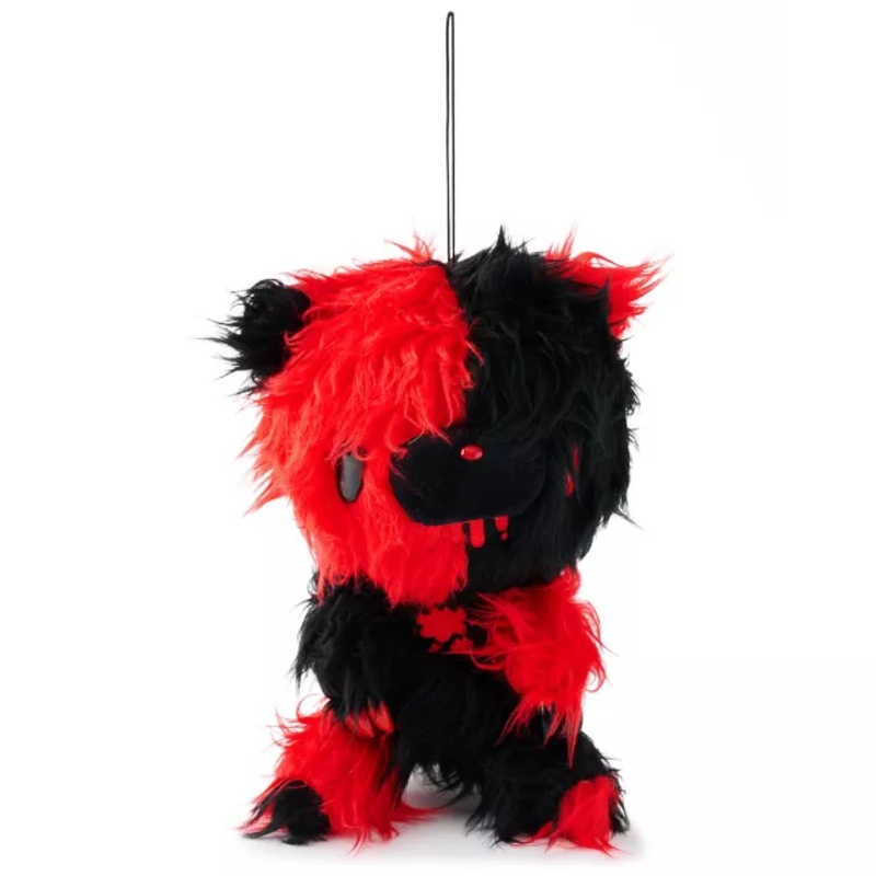 Gloomy Bear Black and Red Long Fur Plush BLACK AND RED