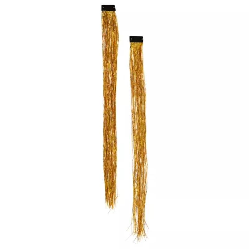 Gold Tinsel Hair Extensions GOLD