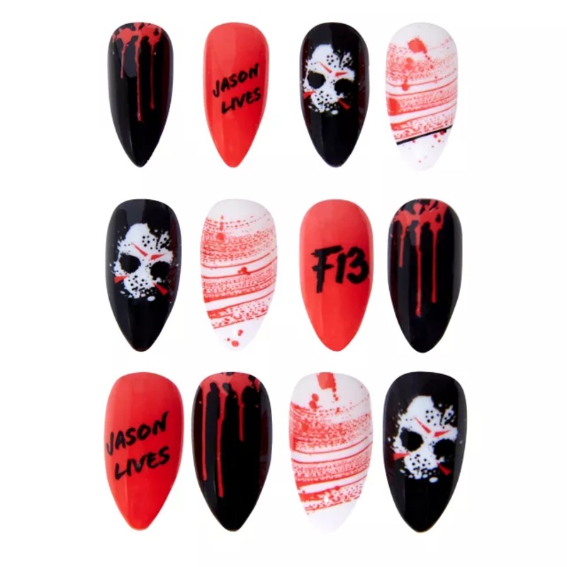 Jason Voorhees Press On Nails - Friday the 13th BLUE ONE SIZE FITS MOST