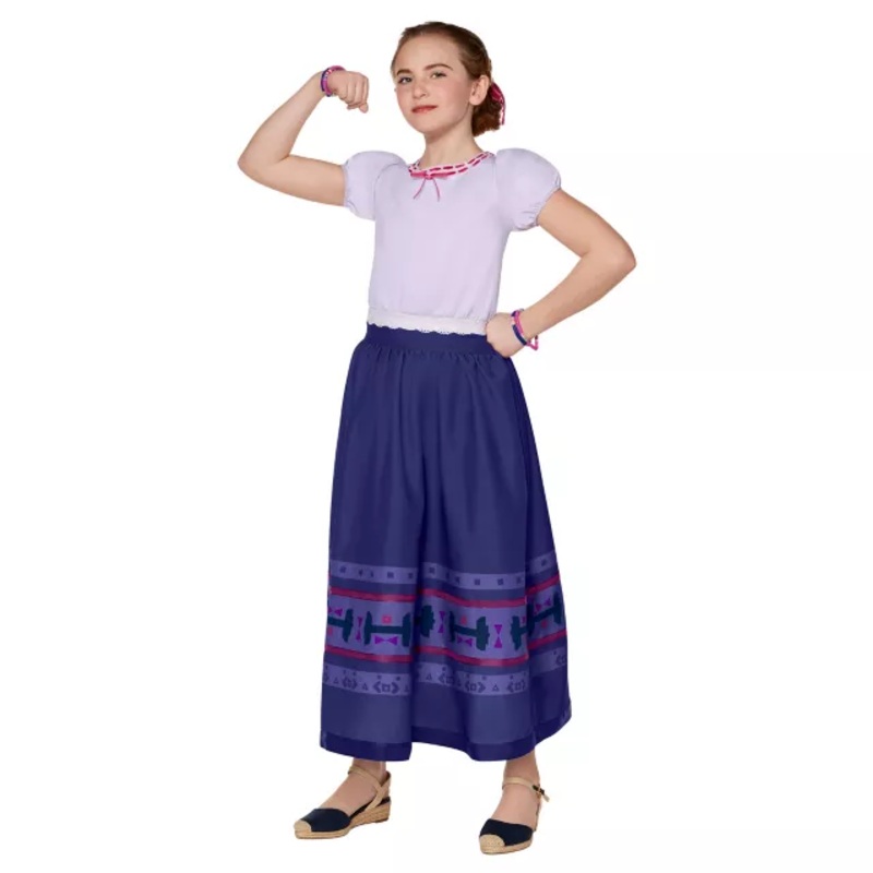 Kids Luisa Costume - Encanto BLUE / WHITE CHILD XL