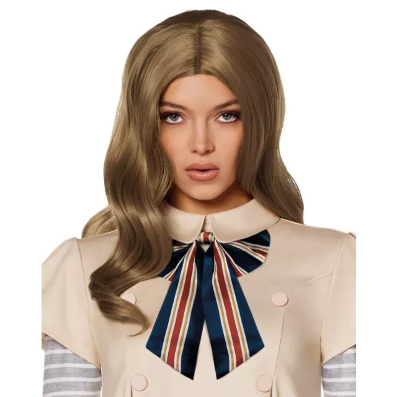M3GAN Wig with Bow BROWN ONE SIZE FITS MOST
