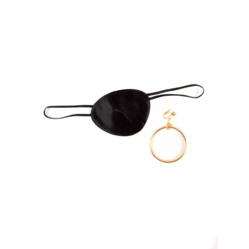 Pirate Earring and Eyepatch Set  ONE SIZE FITS MOST