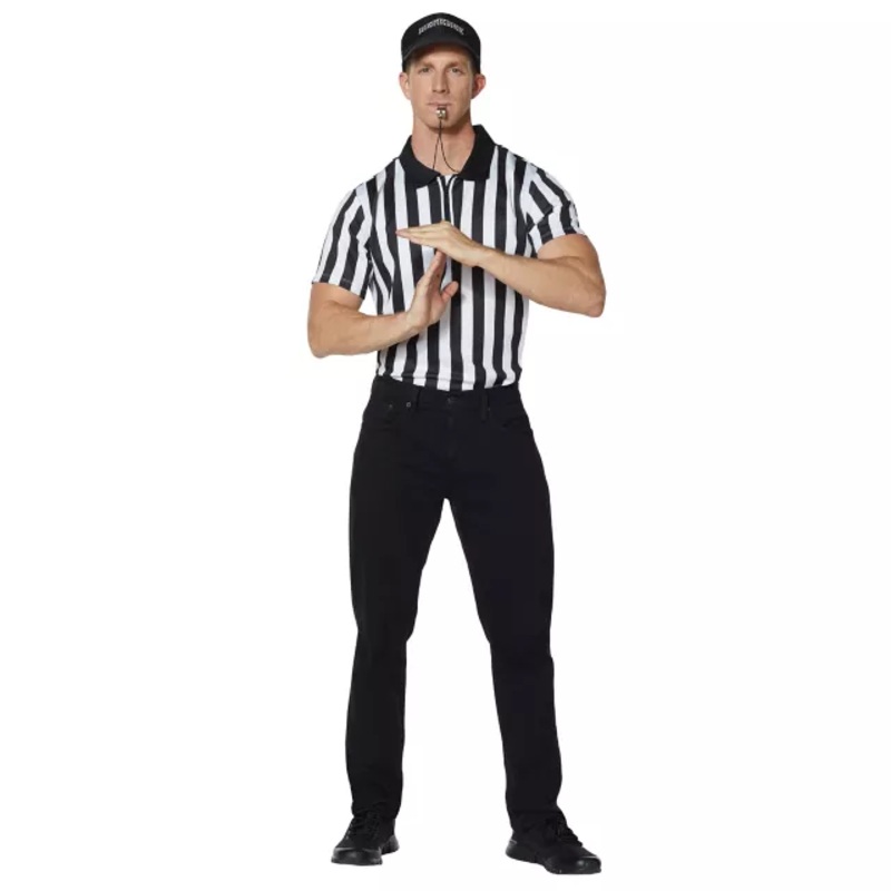 Referee Costume Kit WHITE ADULT SMALL