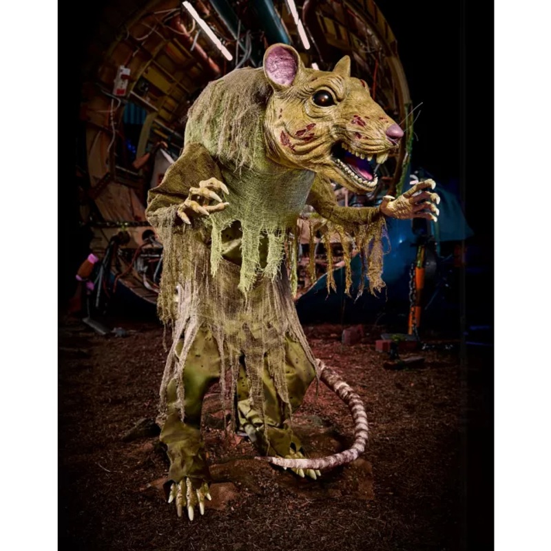 4 Ft 2 In Mutant Sewer Rat Animatronic MULTI-COLOR