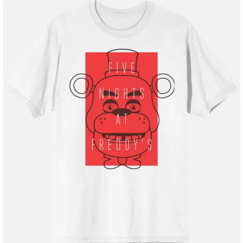 Abstract Art T Shirt - Five Night's at Freddy's WHITE ADULT SMALL