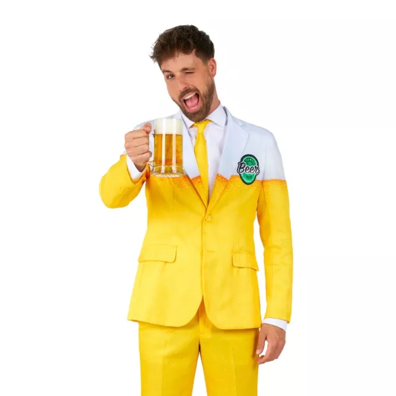 Adult Beer Suit YELLOW/GREEN ADULT MEDIUM
