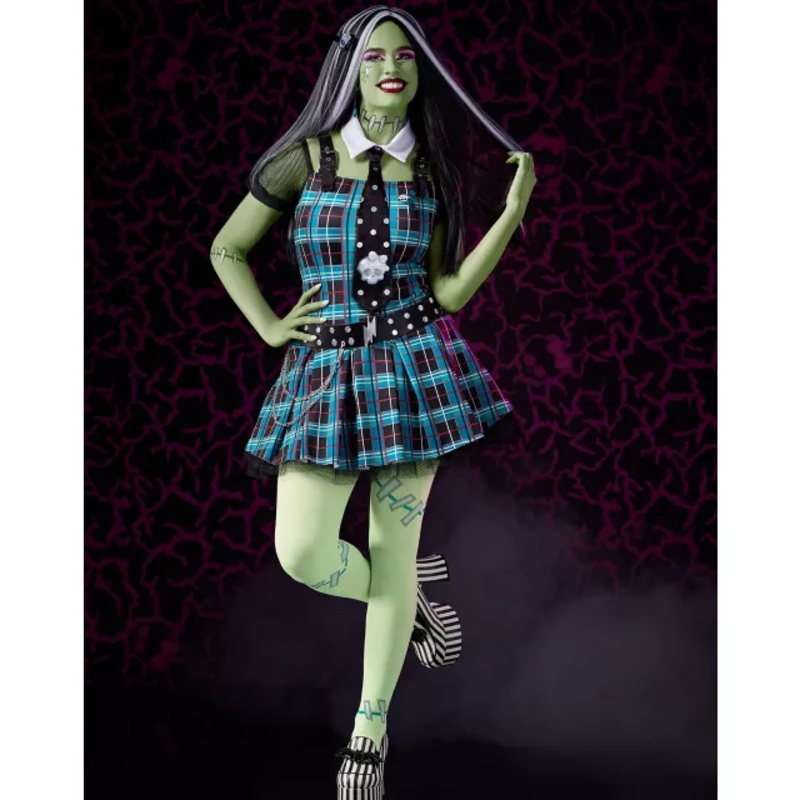 Adult Frankie Stein Costume - Monster High BLUE ADULT EX SMALL