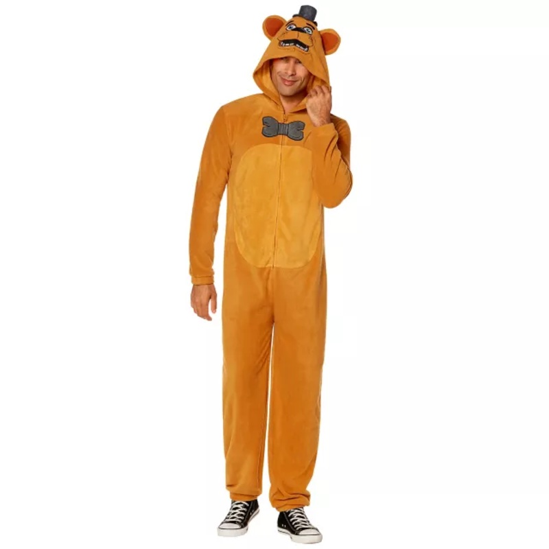 Adult Freddy Fazbear Jumpsuit Costume - Five Nights at Freddy's BROWN SMALL/MEDIUM