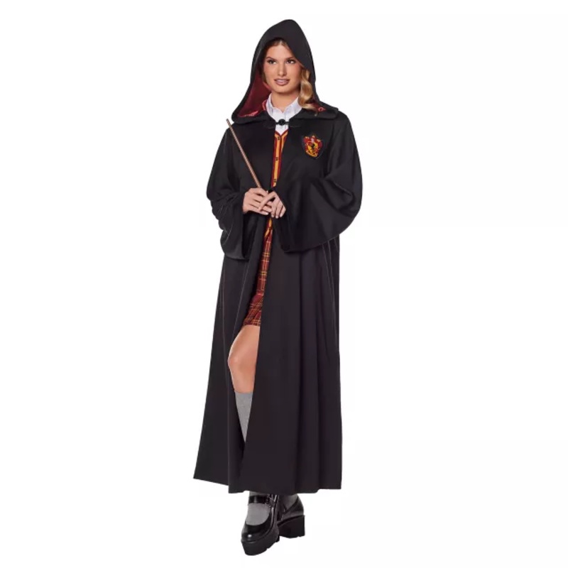 Adult Gryffindor Robe - Harry Potter BLACK AND RED ONE SIZE FITS MOST