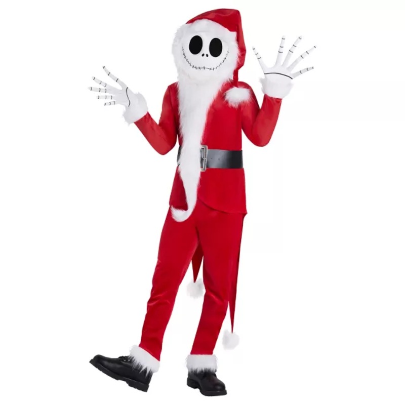 Adult Jack Skellington Santa Costume - The Nightmare Before Christmas RED AND WHITE ADULT SMALL