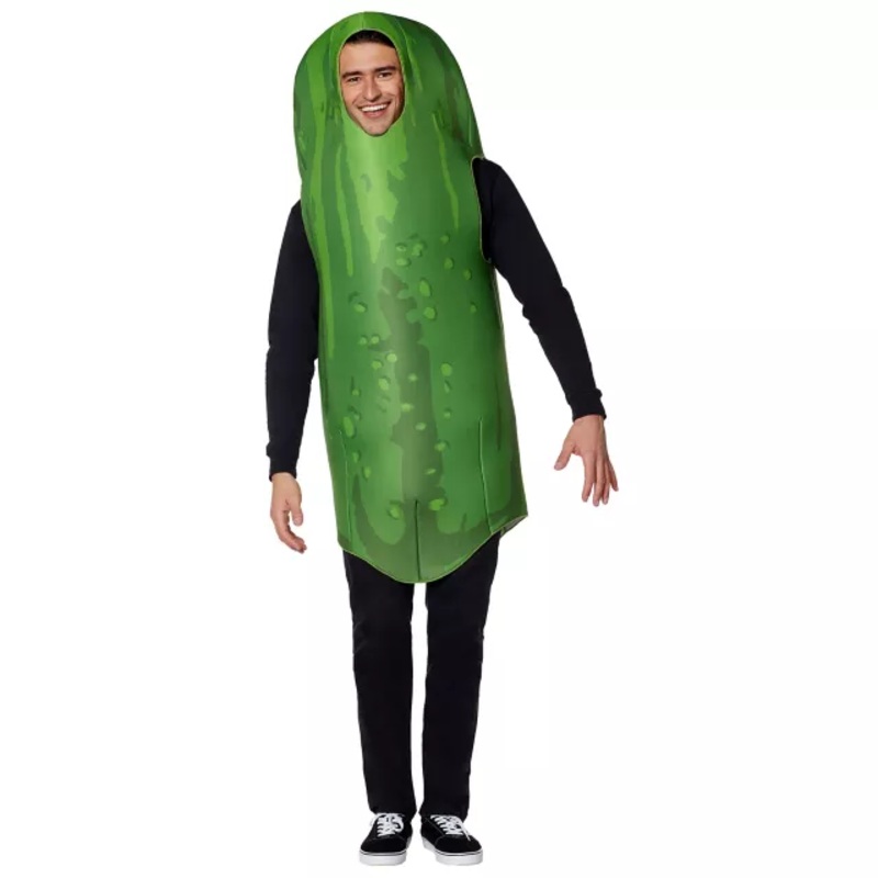 Adult Pickle Costume GREEN SMALL/MEDIUM