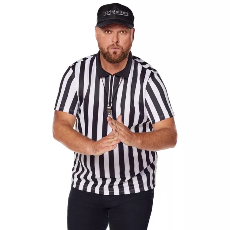 Adult Referee Plus Size Costume Kit WHITE 2X