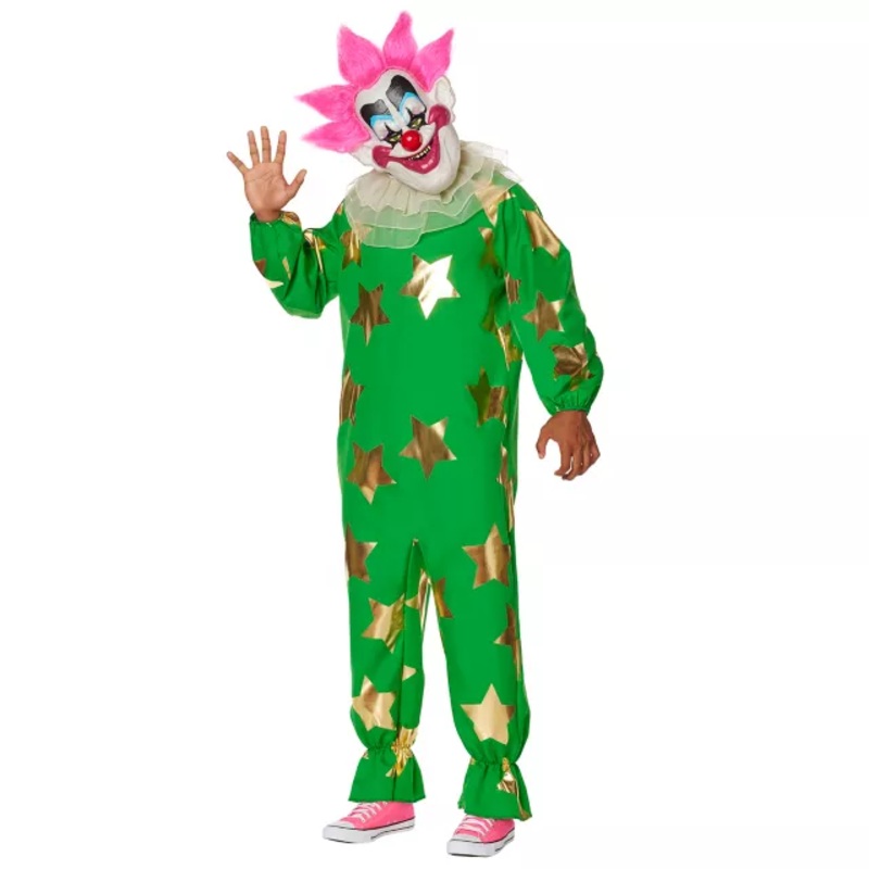Adult Spikey Costume - Killer Klowns from Outer Space GREEN SMALL/MEDIUM