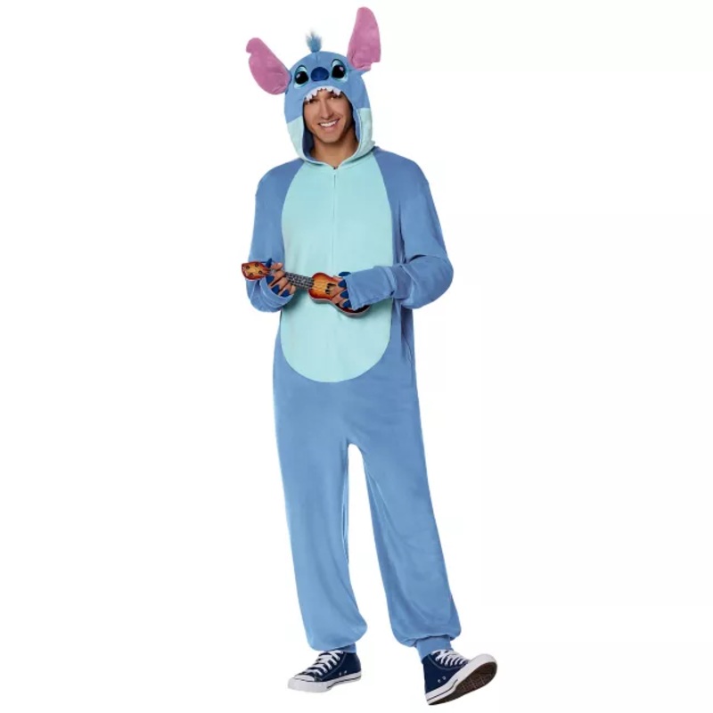 Adult Stitch Jumpsuit Costume - Lilo & Stitch BLUE EXTRA SMALL/SMA