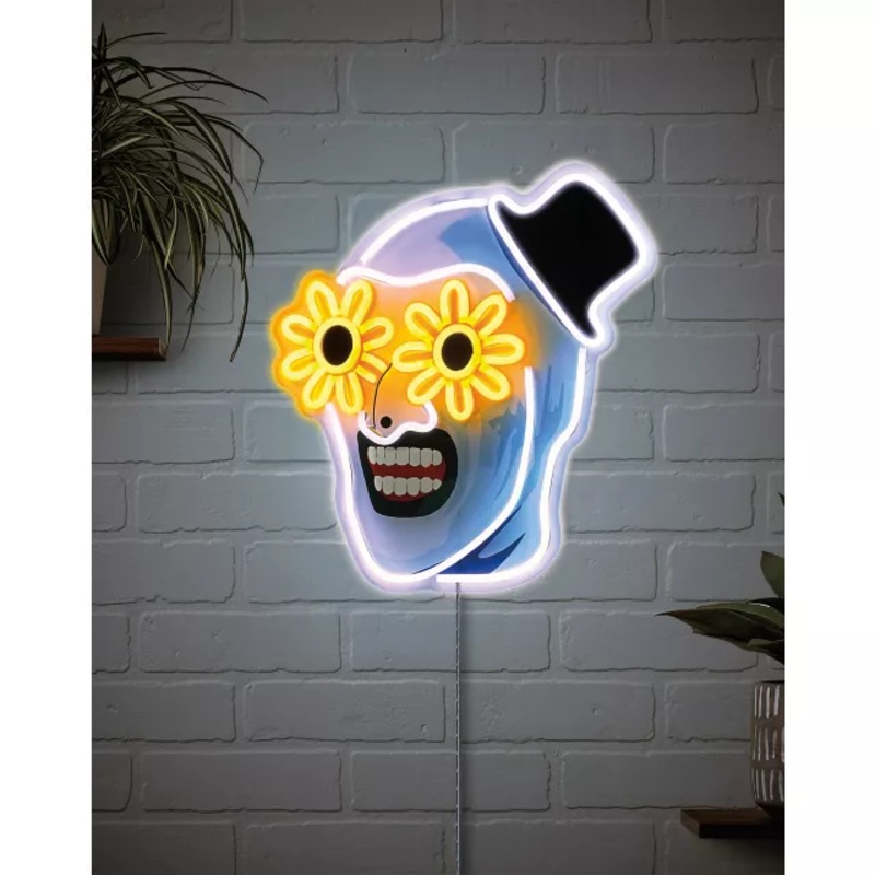 Art the Clown Neon LED Light-Up Sign - Terrifier WHITE - MULTI 16 INCH