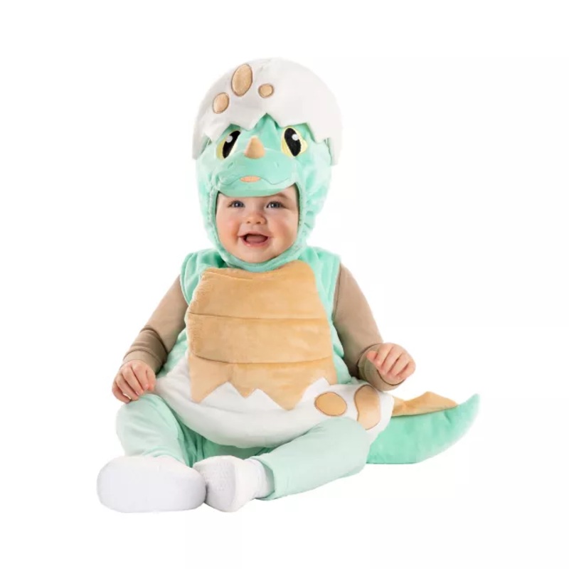 Baby Dino Shell Belly Costume TEAL 0 TO 6 MONTHS